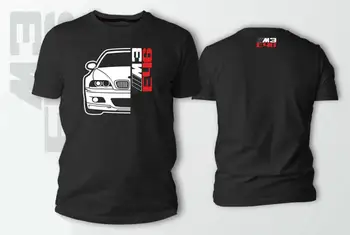Dvojité Bočné Nemecký E46 M3, Auto Funkcia Auto Čierne Tričko 2019 Nové Módne Mužov Krátky Rukáv Tlač Tee Košele Cool Tričká Pre Mužov
