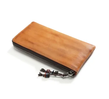 PNDME módne vintage typická kožené pánske, dámske peňaženky vysoko kvalitnej mäkkej hovädzej kože dlhý zips teens držiteľa karty telefónu peňaženky