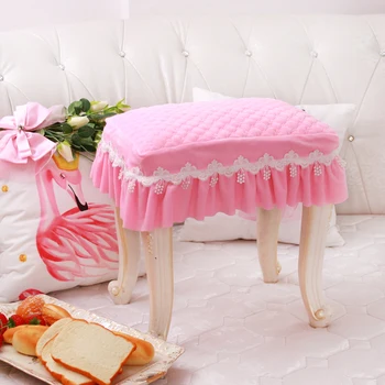 Semiš bavlnená tkanina ružová/fialová čipky klavír stolice kryt stôl /stolička kryt čipky strapec dĺžka:10 cm