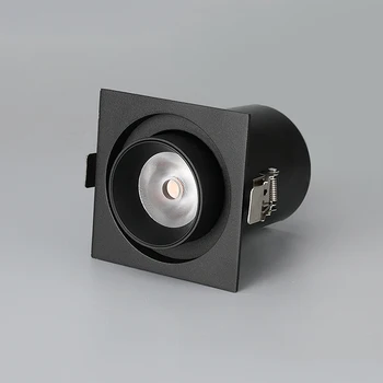 LED COB 10W 15W Led svietidlá Stropné Bodové svetlo 360 stupňov Rotácie Vložené AC85-265V Black/White Bývanie Strop Downlight