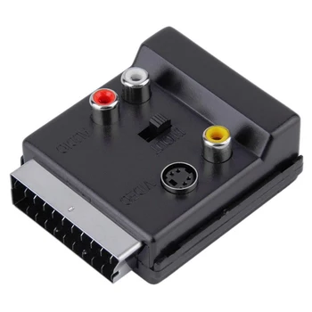 20 Pin Male SCART 3*RCA Samica S-Video Audio Video Adaptér Konektor Kábla SCART Pripojte k 3RCA Konektor S Video AV TV Converter