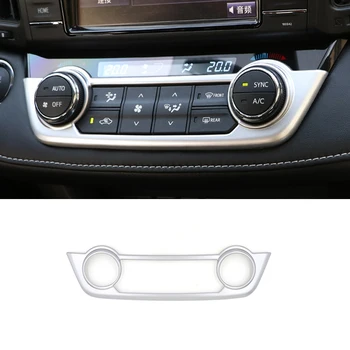 Pre Toyota RAV4 2013 - 2018 Chrome stredovej Konzoly Kontroly AC Prepnúť Tlačidlo Panel Kryt, klimatizácia, Trim auto Príslušenstvo 1pcs