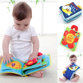 3D Mäkkú Tkaninu Baby Knihy Vzdelávacie Hračky Hot Dieťa Deti Raného Vývoja Cartoon Zvierat Vzdelávania Rozvíjajúce Aktivity Knihy