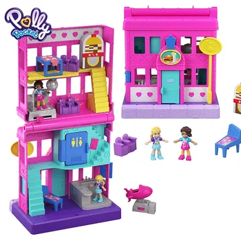 Pôvodné Polly Pocket Mini Polly Malý Obchod Box Dievčatá Auto Hračky Sveta Mini Scény Hračka Pre Dievča, Darček Bábika Dom Príslušenstvo Juguetes