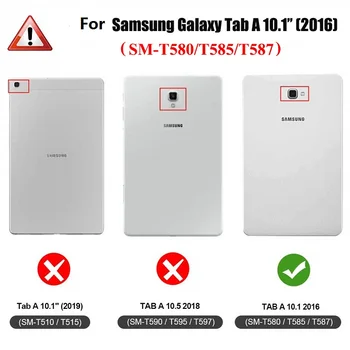 Pre Samsung Galaxy Tab 10.1 2016 Prípade T580N T585N SM-T580 SM-T585 Kryt Ultra Slim Flip Kožené Magic Prípade Stojan, Držiak