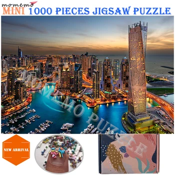MOMEMO Dubaj Mesto Nočné Zobrazenie 1000 Ks Puzzle pre Dospelých Zaujímavé Mesto Krajiny Puzzle, Hračky DIY Montáž Puzzle Hry