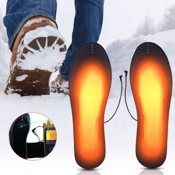 Elektrické Vykurovacie Vložky Vyhrievané Zime Nohy Teplejšie USB Vložky Topánky Pohodlné Mäkké Žmolky-cut Veľkosť Šport Nohy Poklad Podložky