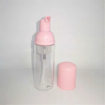 12ps 60ml Jasné Plastovej Peny Čerpadla Naplniteľné Prázdne Kozmetické Fľaša Riasy Čistiaci Mydla Šampón fľaša s Ružovým Čerpadla