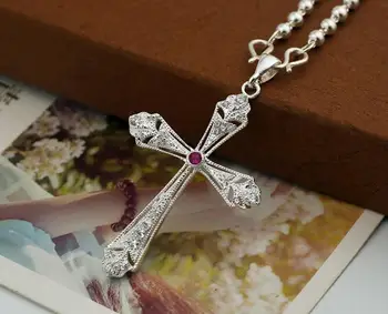 2018 Nový Príchod Štýlový Strieborný Kríž Náhrdelníky Prívesok Pre Ženy, Horúce Predaj Zľavu Šperky