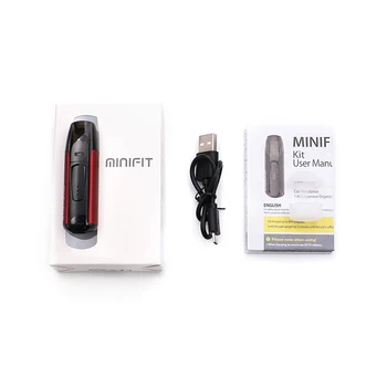 Pôvodné JUSTFOG MINIFIT Starter Kit vstavané 370mAh Batérie 1.6 ohm 1,5 ml Pod kazety Elektronická cigareta Pod vape Auta