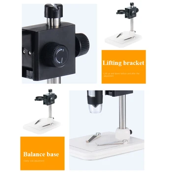 1000X Digitálne Elektrónový Mikroskop USB Rozhranie Digitálny Mikroskop Prenosné 8 LED Mikroskopom 4.3 palcový DM4 Obrazovke Zváranie Čítanie