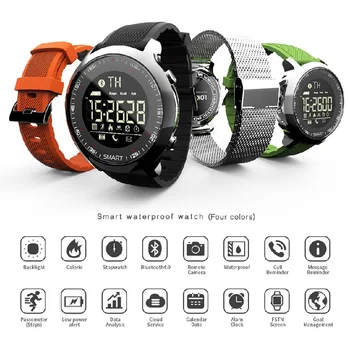 Smart Hodinky Mužov LOKMAT MK18 FSTN Displej Bluetooth Passometer Diaľkové Fotoaparát Vodotesný Hovor Správu Pripomienka Smartwatches 2020