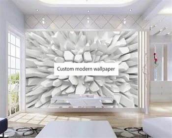 Beibehang Vlastné akejkoľvek veľkosti nové, moderné biely kameň abstraktné umenie tapety obývacia izba gauč TV pozadí abstraktných de parede tapety