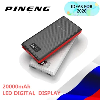 PINENG PN969 mobilného batérie banka 20000mAh Dual USB Výstup LED digitálny displej mobilné nabíjačky Externá Nabíjačka Batérií v Moskve