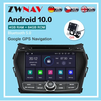 Android10.0 4G+64GB Auto GPS, DVD Prehrávač Multimediálnych Rádia Pre Hyundai IX45 Santa fe-2018 auta GPS Navigácie vedi hráč dsp