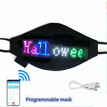 Halloween Svietiace LED-Maska Mobile Phone Upraviť Vzor Text Bungee Reklamné Displeja rozsvieti Modul Matice Programovateľné