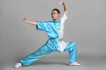 Muži, Ženy, Deti, Chlapcov, Krátky Rukáv, Tai Chi Vyhovuje Wingchun Taiji Nosenie Wushu Vyšívané Kung Fu Jednotné Bojových Umení Oblečenie Set