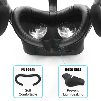 PU Kožené VR Kryt Pena Podložky Náhradný Set pre Oculus Rift Headset Tváre Rozhranie Príslušenstvo Súprava