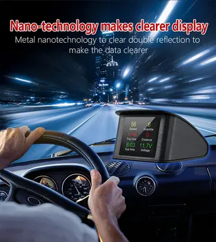 Automobilový Výlet Na palubný Počítač Auto Digitálne GPS OBD2 OBD Jazdy na obrazovku Počítača Rýchlomer Teplota Meradla Hud Najazdené