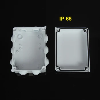 IP65 Priemysel Kvalitné Elektrické Drôty protiprachová Rainproof Box ABS Plast Biely Monitor Napájania Nepremokavé Spojovacej skrinke