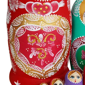 10 ks/set Creative Krásne Baby Hniezdenie Bábiky Drevené ruskej Bábiky Ručne Maľované Buk Matryoshka Bábika Nastaviť Hračka