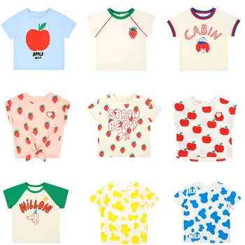 Deti, T Košele Značky Bebe 2020 Nové Letné Chlapci Dievčatá Roztomilý Módne Tlač Krátke Sleeve T Shirt Dieťa Dieťa Bavlna Topy Tees Oblečenie