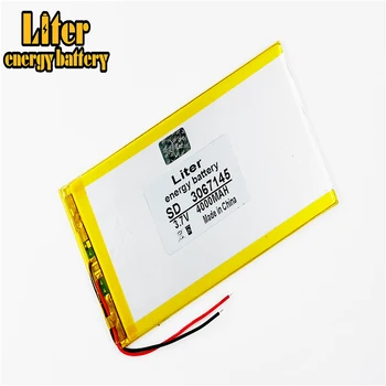 Polymer lithium batérie 3,7 V 4000mAh 3067145 Pre Tablet PC polymérová nabíjateľná batéria 3,7 V 4000MAH 3067145 PLUG