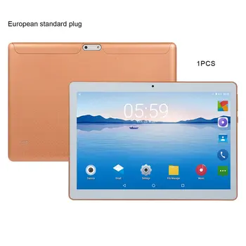KT107 Plastové Tablet 10.1 Palcový HD Veľkej Obrazovke Android 8.10 Verzia Fashion Prenosný Tablet 8G+64 G Zlata Tablet