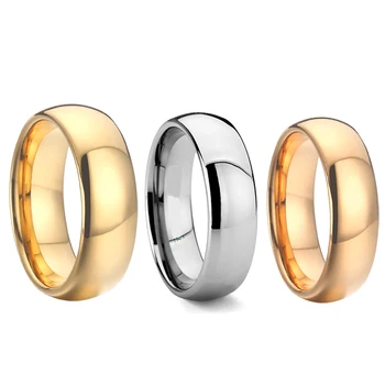 2020 Nové Volfrámu Prstene pre Mužov Šperky 8MM Karbid Volfrámu Mužov Krúžok Svadobné Kapely Ruža Zlatá Farba