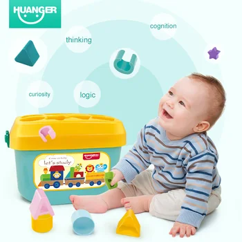 Huanger Farebné Geometrické Kocka Hračka Baby Matematika Bloky, Hračky Pre Deti, Vzdelávacie Vývoj Box Unisex Hračky Darček