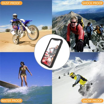 Snowproof puzdro pre IPHONE XS MAX XR X Vodotesný IP68 Prípadoch Nečistoty Šok Dôkaz pre Samsung Poznámku 9 S8 S9 Plus Podvodné Snehovej pokrývky