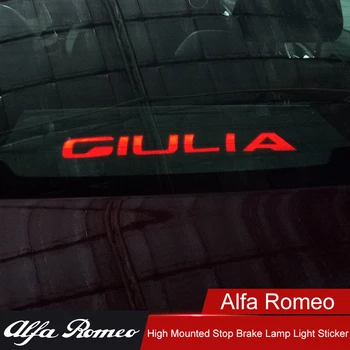 QHCP Auto Zadné Okno Vysoko umiestneného Stop Lampy, Akryl Vysokej Brzdové Svetlá Jasné Varovanie 1Pcs vhodné Na Alfa Romeo Giulia Príslušenstvo