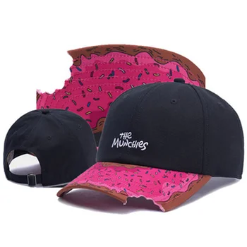 TUNICA Značky MUNCHIES SPP občerstvenie ružová snapback klobúk muži ženy dospelých hip hop pokrývku hlavy vonkajšie bežné slnko šiltovku gorras kosti