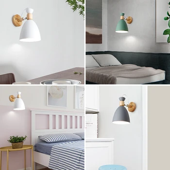 Nástenné svietidlo Interiérové osvetlenie Nordic minimalistický štýl Moderný LED nástenné svietidlo spálne, kúpeľňa lampa steny v obývacej izbe svetlo spálňa wa