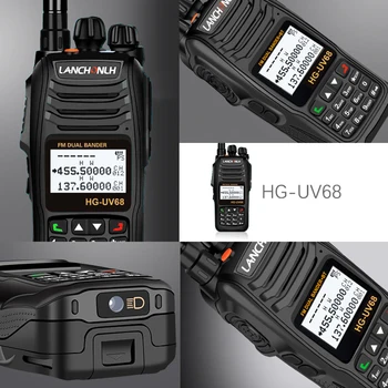 UV68 Bezdrôtová Walkie Talkie VHF&UHF 128CH Dual Band Duálne Zobrazovanie Ručné VF Vysielač Baterka