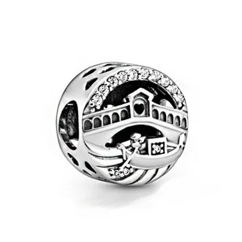 Nové Korálky 925 Sterling Silver Charms Crystal Benátskej Rialto Kúzlo Fit Pôvodné Pan Náramok, Náhrdelník Ženy Šperky 2020