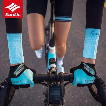 2019 Santic Muži Ženy Cyklistické Arm Warmers Polyester Priedušná Rameno Rukáv UV Ochranu pred Slnkom Vonkajšie Športové Putá Ochranný Kryt