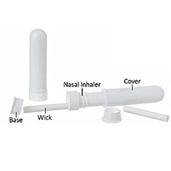 10 Ks Prázdne Nosový Inhalátor Prázdne Aromaterapeutická Olejová Nosový Inhalátor Rúry Kompletný Palice S Bavlnou core