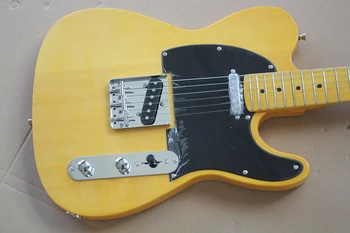 Pôvodné custom shop roku 2016 Nové telecaster žlté drevo JAVOR hmatník 6 reťazcové elektrické gitary doprava Zadarmo
