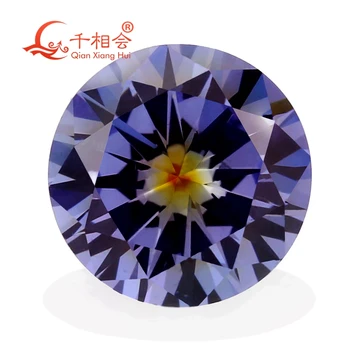 TZ005 Okrúhly tvar cubic zirconia špeciálne farebné jeden-čas tvorí multi tanzanites cz voľné kameň