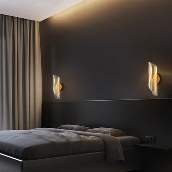 Nordic loft LED nástenné Svietidlo Posteli Chodby, chodby, Spálne, Post moderné zlato stenu Sconce svetlo pre Vstup domov Obývacia izba