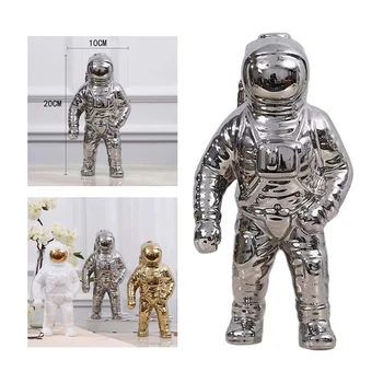 Astronaut Figúrka Keramické Spaceman Ornament Socha Obrázok Dekoroch Deti Hračky