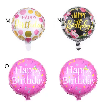 Nové 18-palcové koleso happy birthday hliníková fólia balóny Happy Birthday scéna balón veľkoobchod