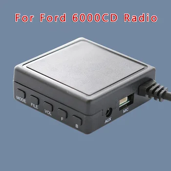12Pin Bluetooth Music Adaptér Auto AUX, USB Audio Pre Ford 6000CD Rádio Čierne 1 ks Príslušenstvo