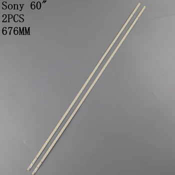 2 ks 676 mm Podsvietenie LED Lampa pásy 68leds Pre Sony 60