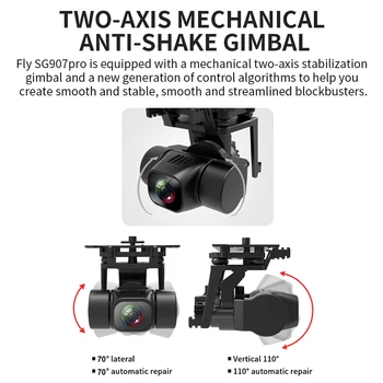 MKTOYS Quadcopter s Kamerou Drone 4K Profesionálne Mechanické 2-Os Gimbal RC Dron Quadrocopter s GPS F11 SG907 PRO