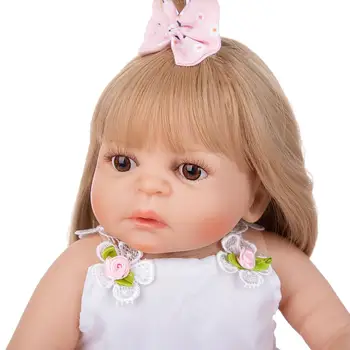 KUKADOLL 19 Palcový Reborn Baby Doll Silikónové celého Tela Reborn Boneca Menina 49 CM Baby Doll Hračka Pre Dieťa pred Spaním Playmate Vianočný Darček