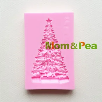 Mama&Pea MPA1685 Vianočný Stromček Tvarované Silikónové Formy Cake Decoration Fondant Tortu 3D Formy potravinársky Mydlo Plesní