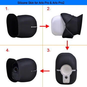 3ks Kože sa Vzťahuje Ochrana pre Arlo Pro a Arlo Pro 2 Silikónové puzdro Bezpečnostné Kamery Príslušenstvo