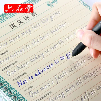 Taliansky Štýl Opakovane anglický Kaligrafie Copybook Liu Pin Tang 3D Drážky Vymazateľné pero Naučiť písať Dospelých Umenie písanie kníh